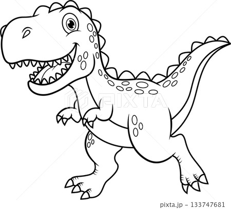 Cartoon tyrannosaurus rex line art Cartoon tyrannosaurus rex line art 133747681