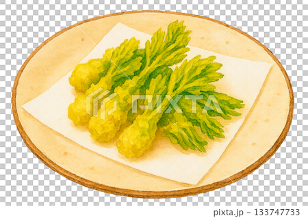 塔拉納豆芽天婦羅,盛於盤中 塔拉納豆芽天婦羅,盛於盤中 133747733