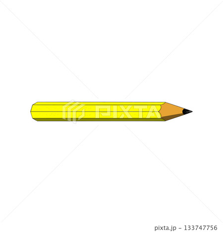 Pencil School, Office and Art Supplies Vector Illustration on White Background. 133747756