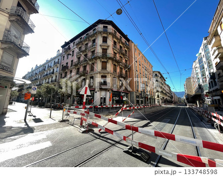 Street view in the historic center, Geneva, Switzerland 133748598