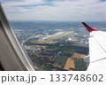 View from the plane of Marconi airport, Bologna, Italy 133748602