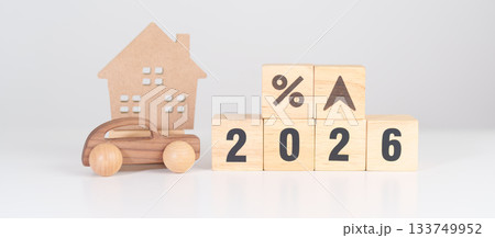 2026 New Year with percentage change to UP and Down arrow with car and Home model. Car loan, Interest rate, real estate, house, Insurance, Financial, Repair, Tax, mortgage and Maintenance 2026 New Year with percentage change to UP and Down arrow with car and Home model. Car loan, Interest rate, real estate, house, Insurance, Financial, Repair, Tax, mortgage and Maintenance 133749952