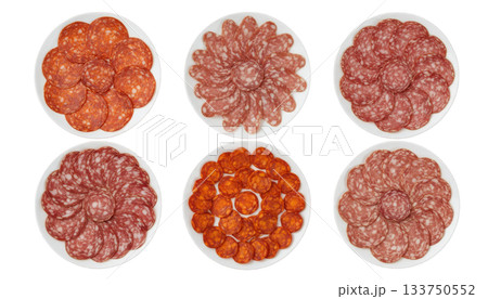 サラミプレート(背景透過) サラミプレート(背景透過) 133750552