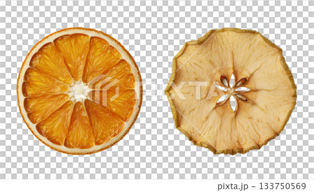 Dried fruits (transparent background) 133750569