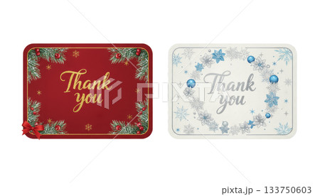 メッセージカードThank You 2種類（背景透過） 133750603