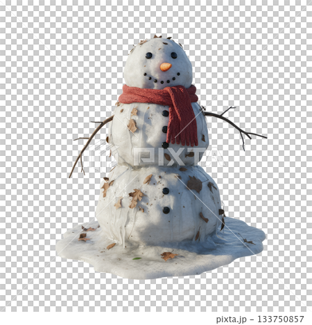 Melting snowman (transparent background) Melting snowman (transparent background) 133750857