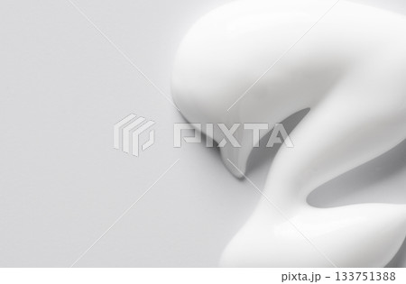 White cosmetic skin moisturizer or gel. Copy space 133751388