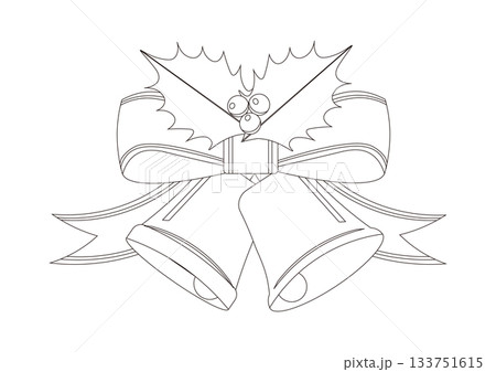 クリスマスベルの線画 クリスマスベルの線画 133751615
