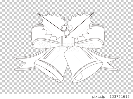 クリスマスベルの線画 クリスマスベルの線画 133751615