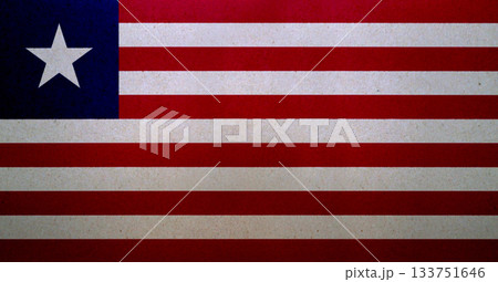 Flag of Liberia on a paper 133751646