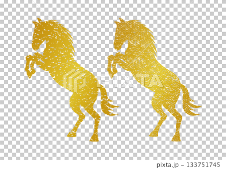2026年賀 馬のシルエットイラスト 133751745