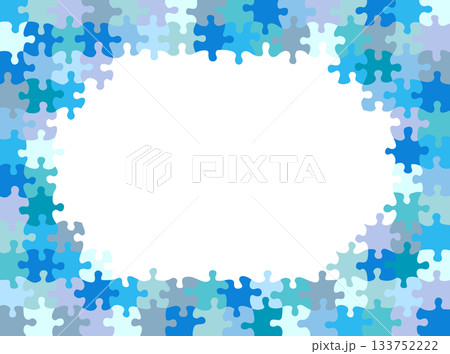 ジグソーパズルフレーム・ブルー 133752222