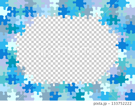 ジグソーパズルフレーム・ブルー 133752222