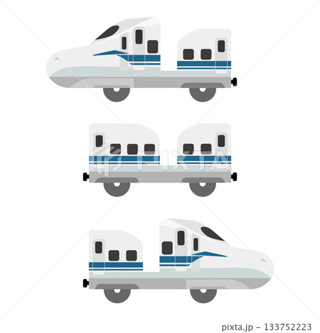 新幹線N700Sのミニトレインのイラスト 133752223