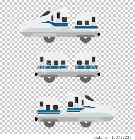 新幹線N700Sのミニトレインのイラスト 133752223