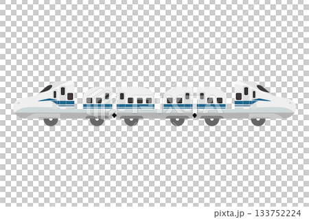 由三節車廂組成的微縮版新幹線N700S列車示意圖 由三節車廂組成的微縮版新幹線N700S列車示意圖 133752224