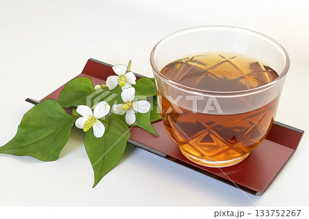 どくだみ茶　イラスト 133752267