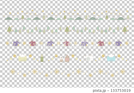 粉彩線條布料套裝,帶有花粉熱圖案 粉彩線條布料套裝,帶有花粉熱圖案 133753019