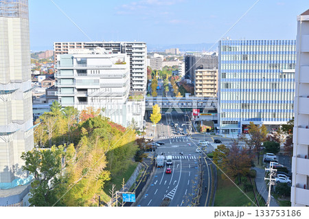 千里ニュータウンの桃山台から阪急電車の南千里駅周辺の風景 133753186