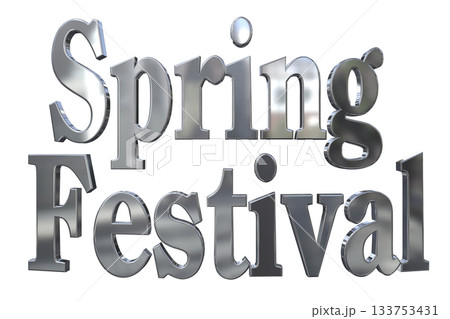 3DCG文字「Spring Festival(スプリングフェスティバル)」 3DCG文字「Spring Festival(スプリングフェスティバル)」 133753431