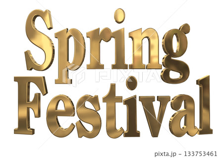 3DCG文字「Spring Festival(スプリングフェスティバル)」 3DCG文字「Spring Festival(スプリングフェスティバル)」 133753461