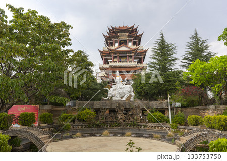 Tianjing Temple at Luoquan in Dali, China Tianjing Temple at Luoquan in Dali, China 133753750