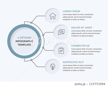 Four Options Circle Infographic Diagram Four Options Circle Infographic Diagram 133753994