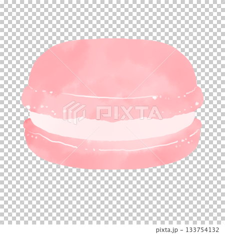 Watercolor illustration of pink macarons Watercolor illustration of pink macarons 133754132