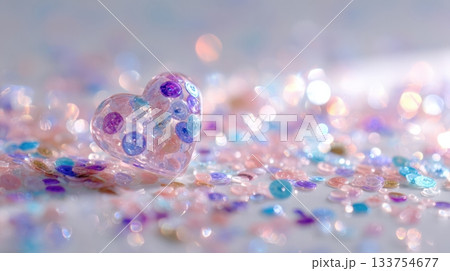 Glittering heart shapes abstract background 133754677