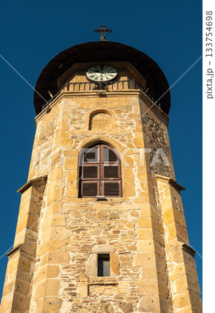 Clock face and stone belfry close-up Turnul lui Stefan cel Mare Clock face and stone belfry close-up Turnul lui Stefan cel Mare 133754698