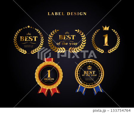 Premium Gold Label Template 133754764