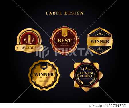 Premium Gold Label Template Premium Gold Label Template 133754765