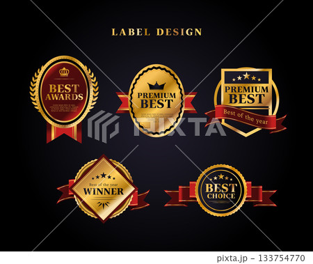 Premium Gold Label Template 133754770