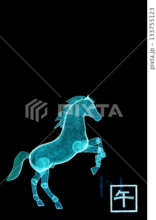3Dアートクリスタルの馬 午 3Dアートクリスタルの馬 午 133755123
