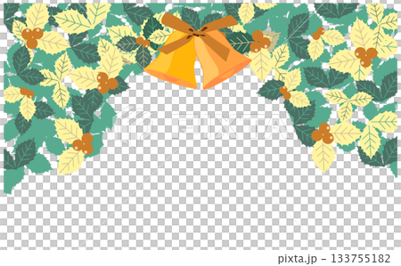 クリスマス用の華やかな柊背景 133755182