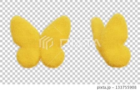 felt texture butterfly 3D graphic 133755908