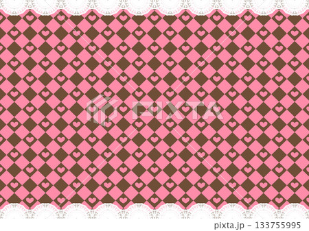 上下レース×ハートダイヤ(イチゴ) 133755995