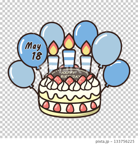 誕生日ケーキ 133756225