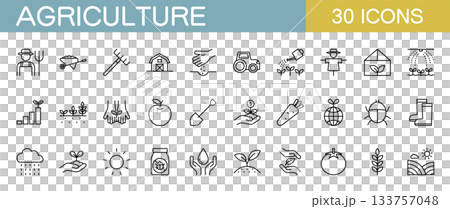 農業圖標集 133757048