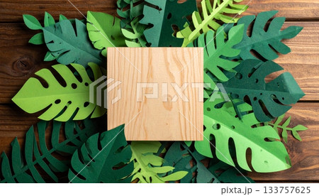 Wooden flower pot with a blooming plant on a natural brown wood background for interior home decoration and gardening design Wooden flower pot with a blooming plant on a natural brown wood background for interior home decoration and gardening design 133757625