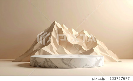 Clean white tissue paper object box on a luxury hotel room bed 133757677
