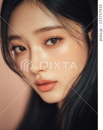 視線と色気が魅力的なクローズアップ 133757910