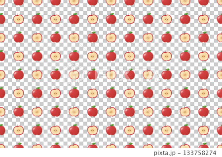 蘋果水彩無縫圖案背景素材，水果插畫設計素材 133758274