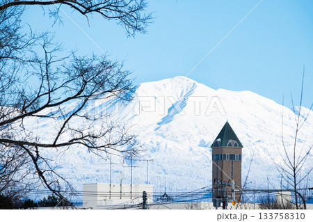 冬の北海道美瑛町美瑛駅裏から見た風景 冬の北海道美瑛町美瑛駅裏から見た風景 133758310