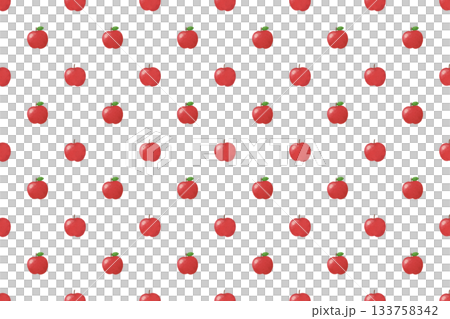 林檎 水彩シームレスパターン 背景素材 フルーツ イラスト デザイン素材 133758342