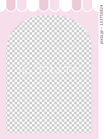 A4尺寸豎版菜單卡,粉紅色拱形窗戶帶遮陽篷 A4尺寸豎版菜單卡,粉紅色拱形窗戶帶遮陽篷 133758824