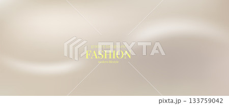 Pearl grey cream wave fashion gradient background. Neutral beige abstract gradation backdrop. Vector nude pale colors bg. Simple brown fashion design. Cover soft wavy transition 133759042