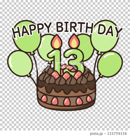 誕生日チョコケーキ 133759158