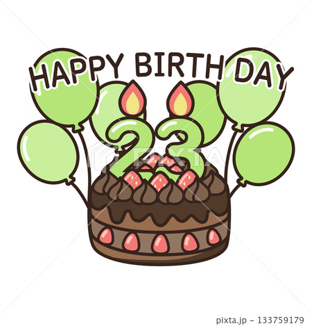 誕生日チョコケーキ 133759179