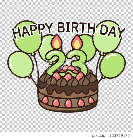 誕生日チョコケーキ 133759179